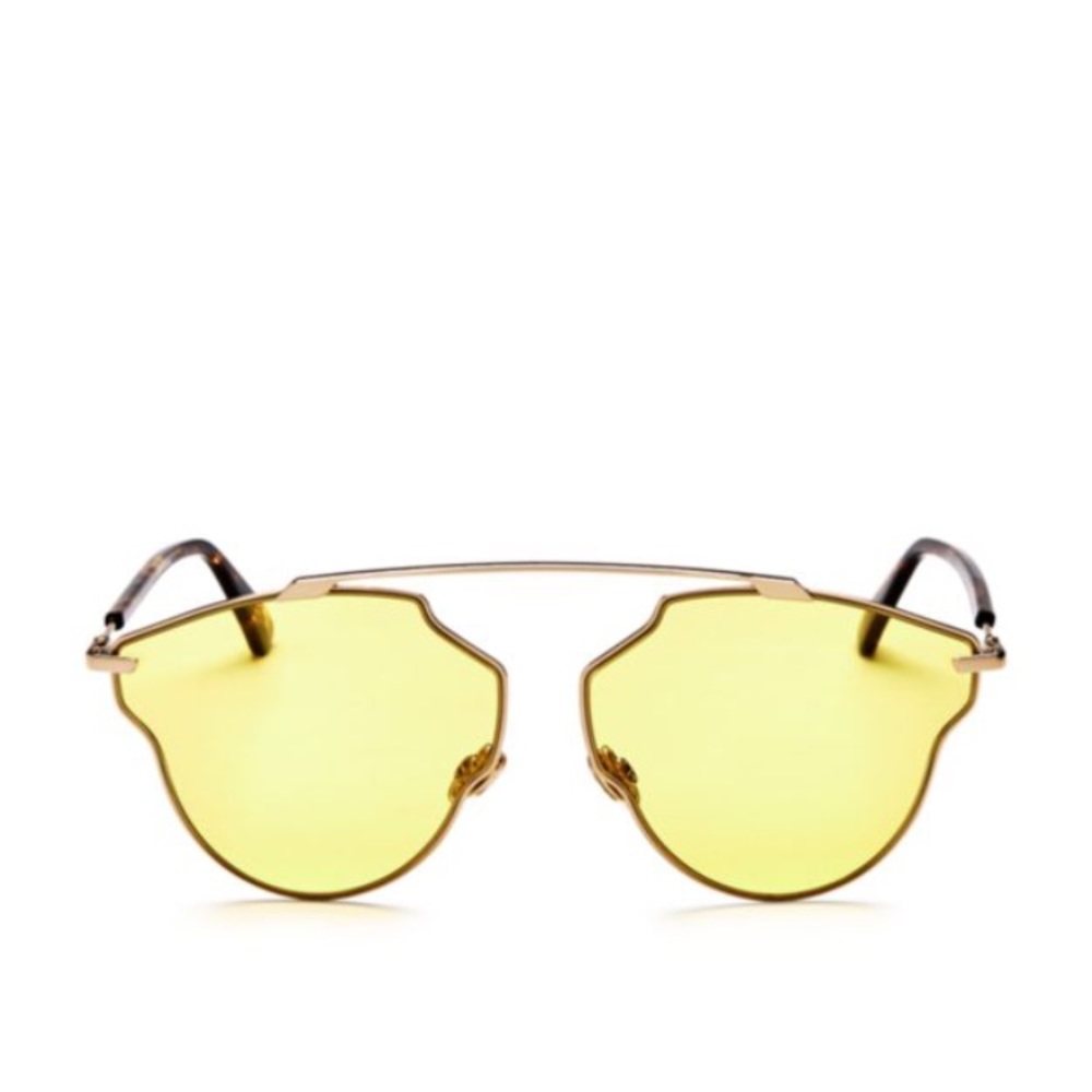 Dior So Real 58mm yellow sunglasses